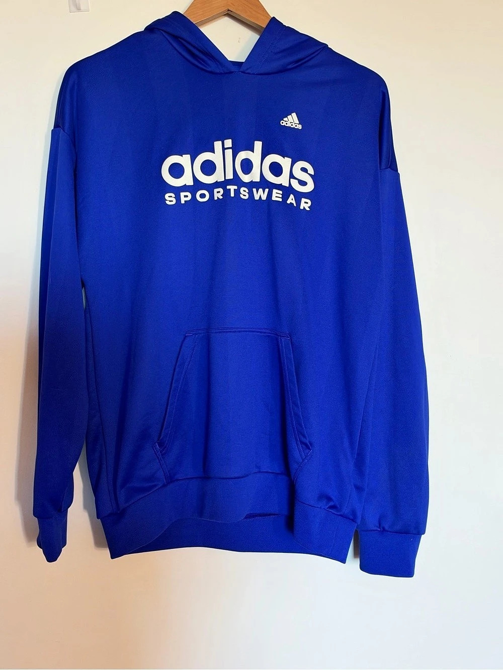 adidas Hooded Sportswear sweatshirt Blue Hoodie XL Like New